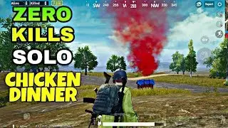 ZERO KILL CHICKEN DINNER | PUBG MOBILE NO KILLS SOLO WIN GAMEPLAY