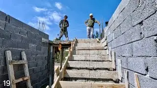 Köy Evinin Merdiven Betonunu Döktük  !