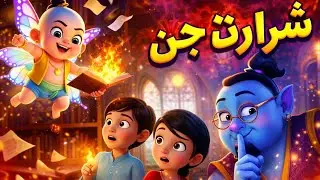 Naughty jin ruin whole village| funny magical story for kids|#urdustories |#hindistories 