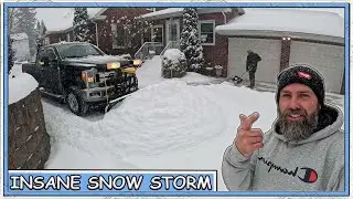 Almost 2 Feet of Snow & Ben Plows For The 1st Time!