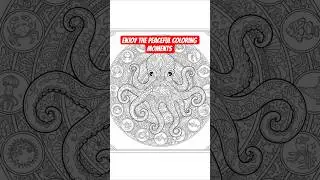 My Relaxing Evening Ritual: Animal Mandala Coloring #shorts  #coloring #coloringbook #animalart
