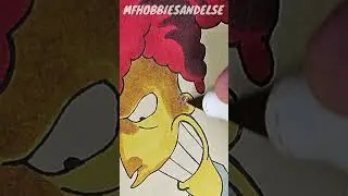 Drawing The Simpsons characters Bart Simpson & Sideshow Bob