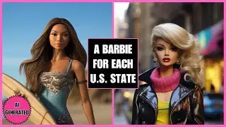 Asking AI to create a Barbie Doll for each U.S. State. #ai #midjourney #barbie