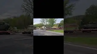 M2 Bradley IFVs on Flatcars!  #train #railway #bradley #army #shorts