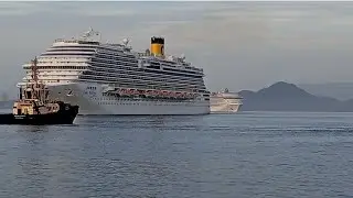 O lindo Diadema e o belo Preziosa chegando ao porto de Santos uma bela imagem