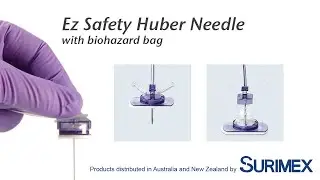 Surimex: Ez Safety Huber Needle (non coring needle with biohazard bag protection)