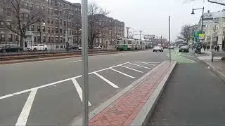 MBTA Singular Type 7 LRV at Packard's Corner, 05-06-2024