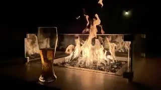 fire pit glass wind guard