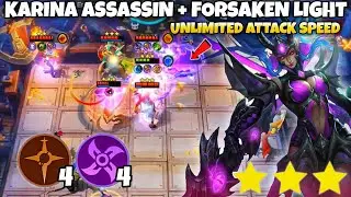 ASSASSIN + FORSAKEN LIGHT. UNLIMITED ATTACK SPEED.!! MAGIC CHESS MOBILE LEGENDS