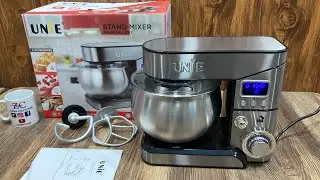Unie 5Ltr Digital Stand Mixer, stainless steel stand mixer with 3 attachments high quality 1000W