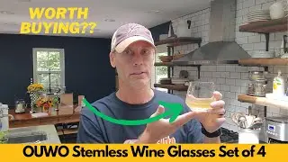 OUWO Stemless Wine Glasses Set of 4, 13 5oz Red White Wine Glasses for Daily Use - Worth Buying?