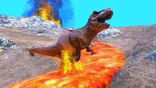 UEBS - Dinosaur Extinction by Volcano! - Ultimate Epic Battle Simulator Gameplay