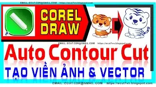 Plugin CorelDRAW X5-2025 Auto Contour Cut | Tạo Viền Ảnh & Vector H&agrave;ng Loạt Si&ecirc;u Nhanh