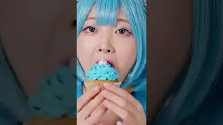 Japanese Cosplay Girl Group Eating Cupcakes #asmr #asmrsounds #asmreating #asmrvideo