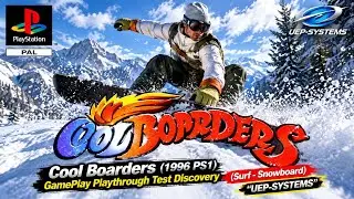 Cool Boarders (1996 PS1) . GamePlay Playthrough Test Discovery . (Surf - Snowboard) . 