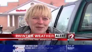 Snow falls in Georgetown, Ohio