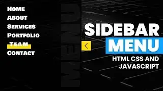 Sidebar Navigation Menu | html CSS and Javascript