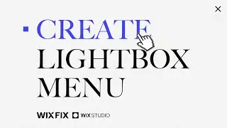 Professional Lightbox Menu in Wix Studio | Wix Studio