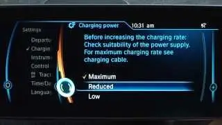 Adjust Level 1 Charging Settings | BMW Genius How-To