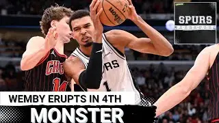 SPURS POSTCAST: Wembanyama's MONSTER 4th rallies Spurs past Chicago Bulls | Stephon Castle SHINES