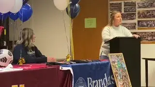 Vintage softball coach Megan Lopez, Noelle Rofkahr's dad Aaron, and Noelle talk about her signing