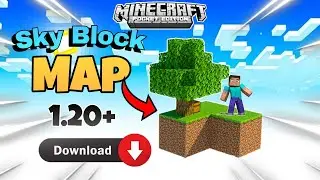 Lucky Sky Block Map 🤩 || 1.20+ || Download Now || Crazy Boy RG || #minecraft #skyblock