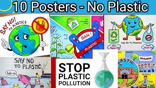 Say NO to Plastic Posters, World Environment Day Posters 2023