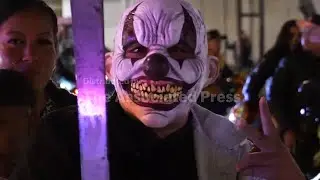 Motorcyclists in Halloween costumes ride through Mexico City in 'Ride of Terror'