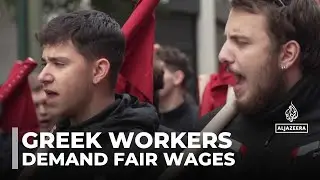 Greek workers protest in Athens demanding better pay amid rising inflation