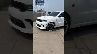 White Dodge Durango Hellcat on 24&rsquo;s Forgiatos