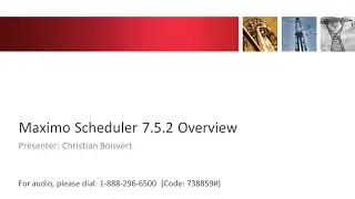 Maximo Scheduler 7.5.2 Overview - Ontracks Consulting Webcast