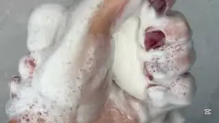 Creamy Soap Lather ASMR | Thick Foam, Sponge & Hand Sounds | 15 Min Relaxation (Horizontal Video)