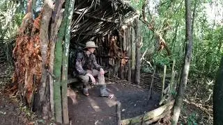 Camping and doing bushcraft in the RAIN