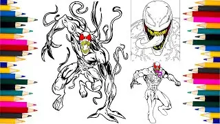 3 Versions of Venom Markers Coloring! The Venom-Verse! How to Draw! Spider-Man!