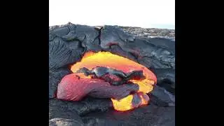 huge lava bubble explodes (Super Satisfying)