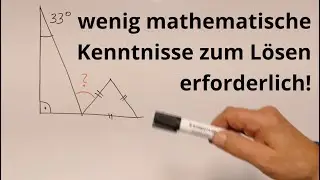 So einfach, ABER: 99,9% scheitern am IQ Test bei Mathe Geometrie Challenge. Hier: Dreieck und Winkel