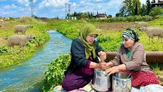 DOĞAL KÖY EVİ YAŞAMI 😍 ODUN ATEŞİNDE SABAH KAHVALTISI 💫 GELİN GÖRÜMCE HAYATI VLOG