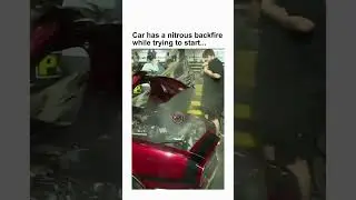 CAR HAS NITROUS BACKFIRE #carshorts