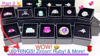 😱 Распаковка 60 колец, эпизод 2 💎Бриллианты! Сапфиры и многое другое! #РаспаковкаКольца #Бриллиан...