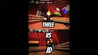 Three VS JD In Comparison/Compresive￼￼ In Roblox BL first editing vs and took me long to do this.|