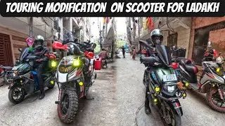 Touring Modification On Scooter For Ladakh Ride 😍 || Aprilia Sr150 || Yamaha RayZR 125 ||