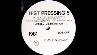 Test Pressing 5 - 1981