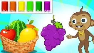 Fruit Colouring With Mango Colour and Learn | Coloring Videos For Kids | Annie and Ben