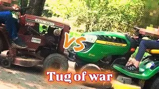 John Deere vs Wheel Horse  -  Tug of war!