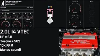 Engine Simulator | I4 VTEC 600HP