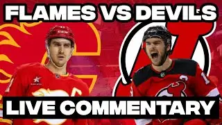 New Jersey Devils Vs Calgary Flames LIVE COMMENTARY! | 2025-26 NHL Season