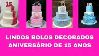 Bolos decorados - Bolos de aniversário de 15 anos