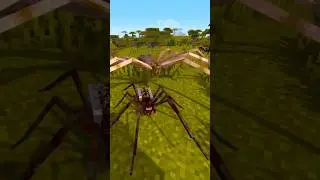 Minecraft pero con ara&ntilde;as gigantes / aracnofobia #minecraft #mods #scp #fnaf