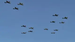 14 Spitfires! Wonderful Sight & Sounds - Duxford 2016