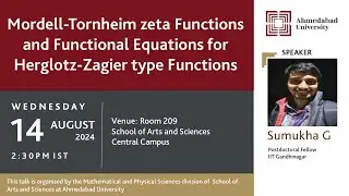 Sumukha S| Mordell-Tornheim zeta Functions & Functional Equations for Herglotz-Zagier type Functions